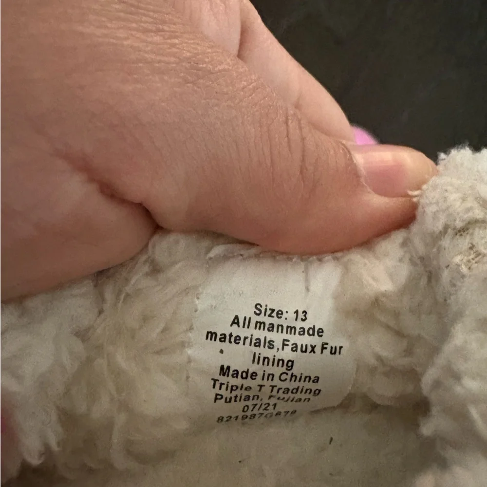 Northsude Avery Slipper Shoes Faux Fur Lined Cozy Warm‎ Size Girl’s 13 Knit